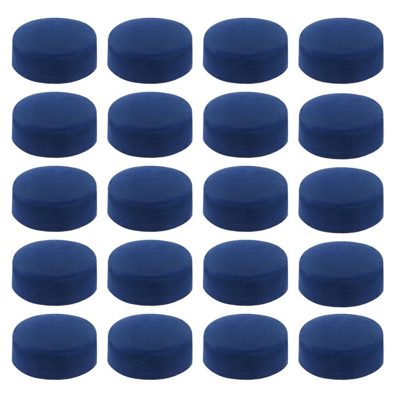 LT Easiyl 50 Pièces 9mm Embouts de Queue de Billard Bleus Embouts de Remplacement de Billard en Cuir Embouts de Queue de Billard