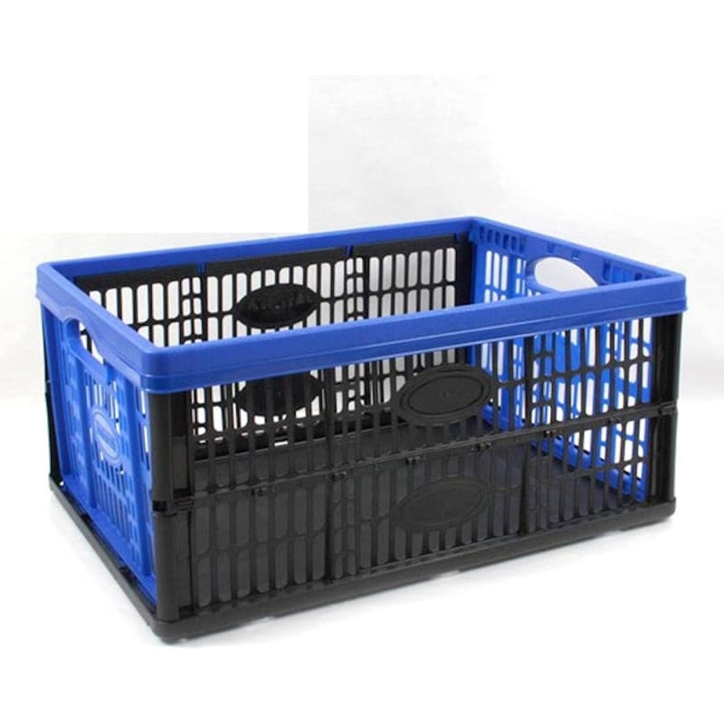 Acan Tontarelli - Boîte plastique pliable de 23,6 x 47,5 x 35 cm voile de couleur bleue de 32 litres. Récipient en plastique pli