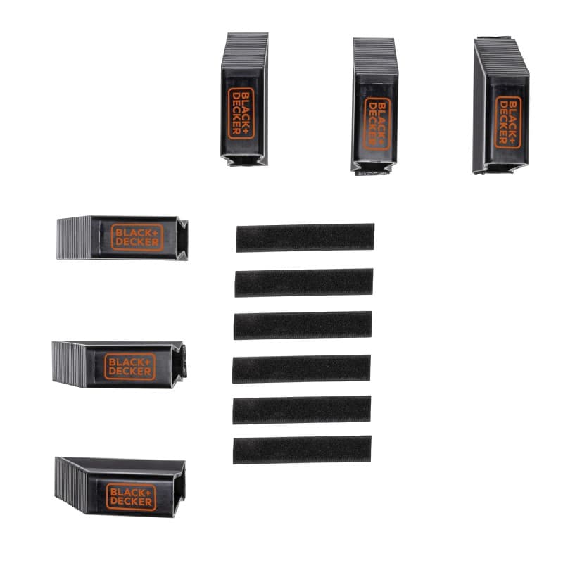 BLACK+DECKER Blocs de Rangement de Coffre - Ensemble de 6 - Organisateur de Coffre - pour Valises, Cartons de Déménagement, Cour