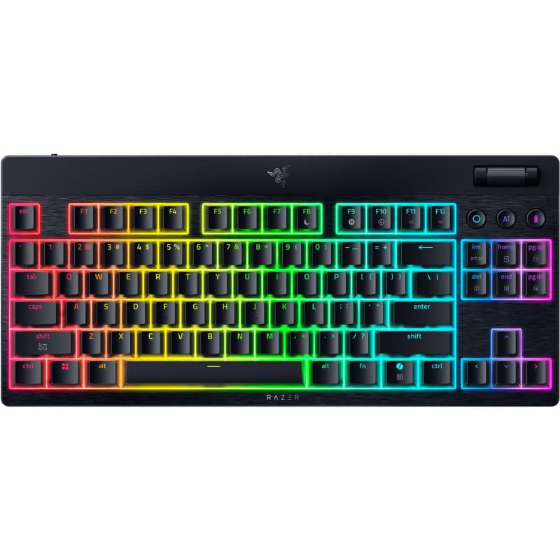 Razer BlackWidow V4 Tenkeyless HyperSpeed - Clavier Gaming sans Fil remplaçable à Chaud (BT, Molette Multifonction et 3 Boutons)