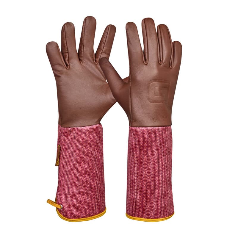 Gebol Damascena | 1 paire | Taille M (taille 8) | Gant de rose | Cuir véritable avec protection épineuse | Gant de jardinage rob
