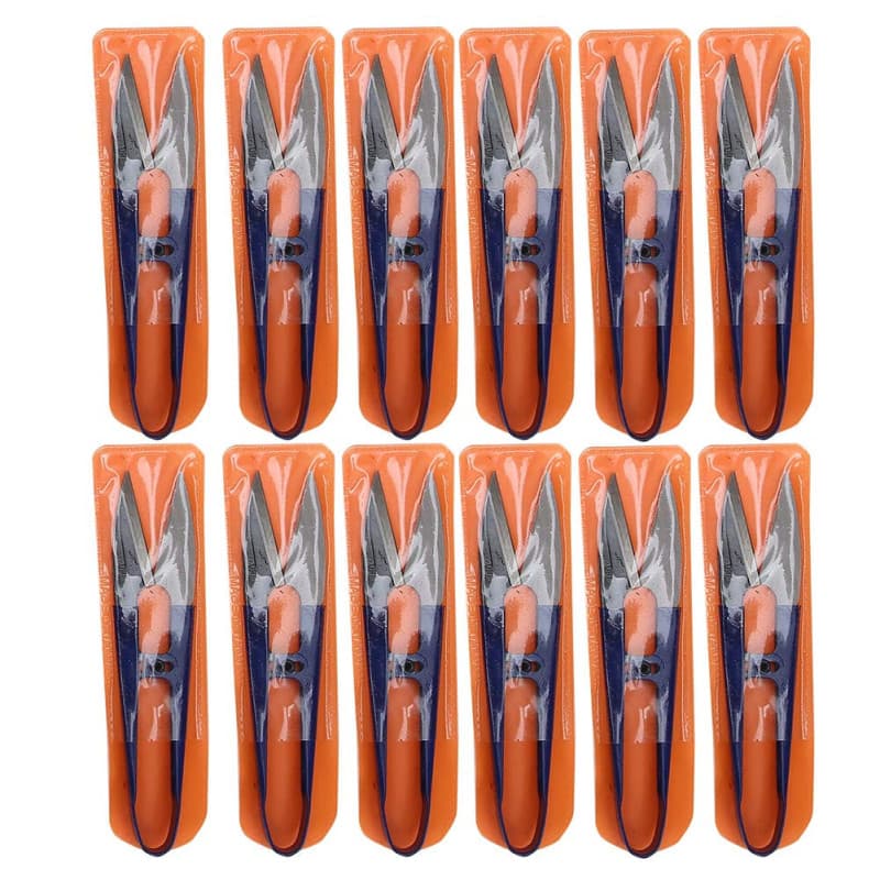 12 Pièces Ciseaux à fil ressort en acier - Ciseaux de Couture Professionnels U Shape - 105mm pour Artisanat, Broderie, Bricolage