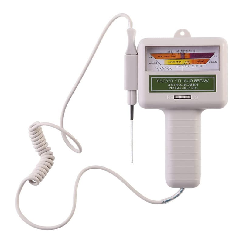 Testeur de pH ph metre electronique compteur de chlore, moniteur de qualité de l'eau 2 en 1 pour piscine, culture hydroponique,