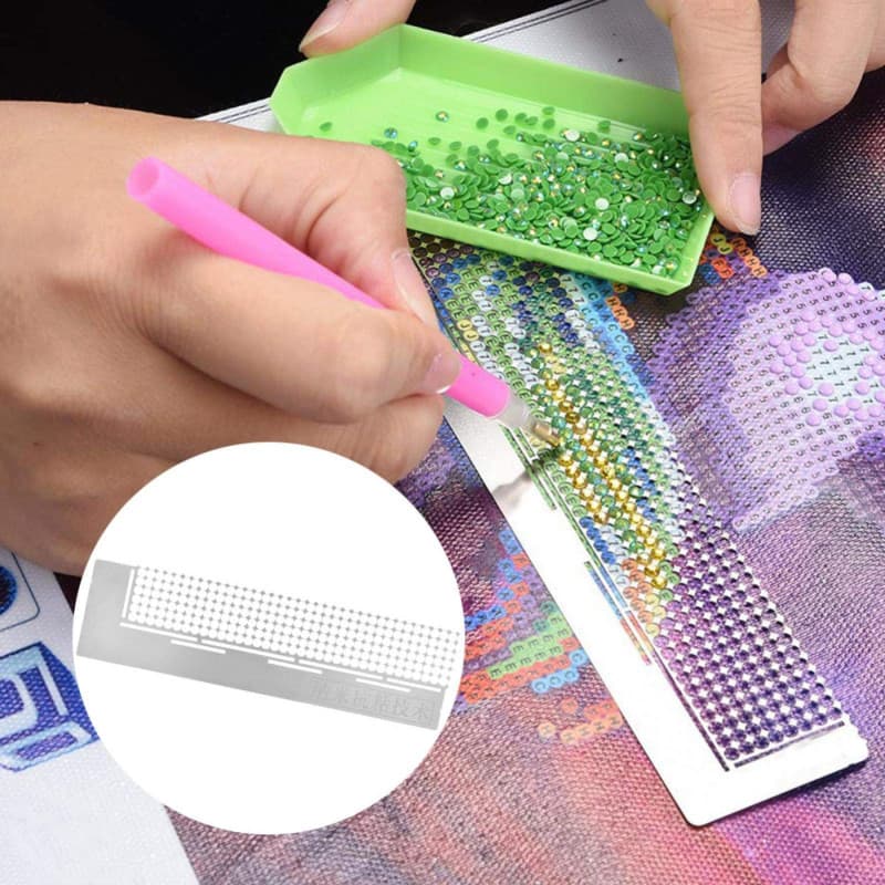 Règle de peinture au diamant, bricolage strass broderie peinture règle Dot perceuse accessoire outil pour bricolage diamant pein