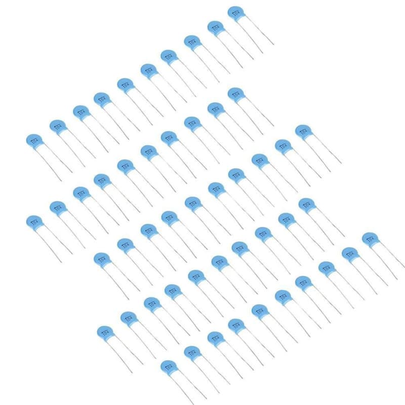 Broco Capacitor 100nf, 50Pcs 1000V 104M 0.1uF 100nF 1000V haute tension disque en céramique Set Capacitors