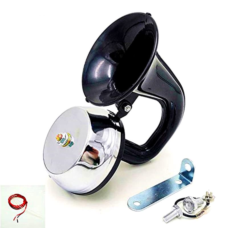 YIYIDA Klaxon électrique pour voiture Car Horn Noir 150DB Voiture Corne Voiture Corne air klaxon camion corne haut-parleur d'esc