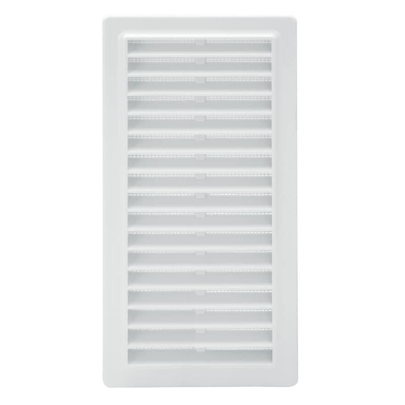 Grille en plastique encastrée avec dos en maille 25x12 cm.