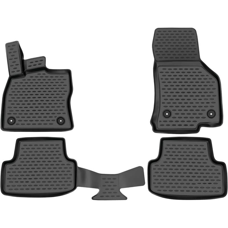 Element Tapis de Sol en Caoutchouc Premium Toyota C-HR 2016-2020 4WD, Noir