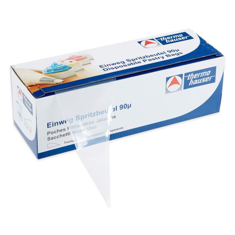 Thermohauser 8300018081 Smoothy Lot de 100 poches à douille jetables en plastique PE Transparent 55 x 27 x 0,009 cm
