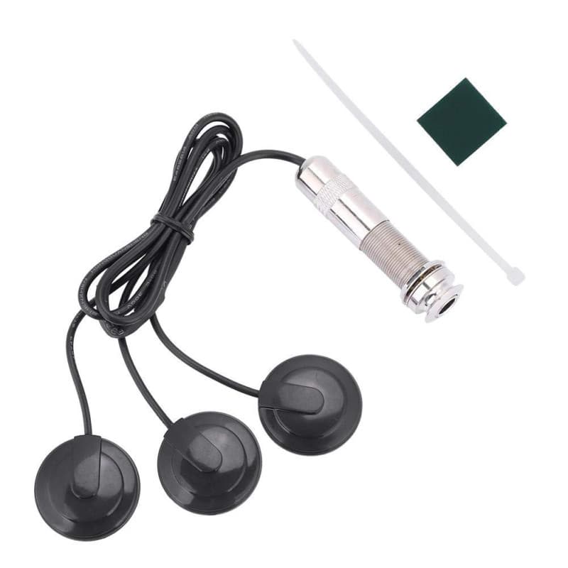 Alomejor Micros Guitare Acoustique Électrique Instrument Piezo 3 en 1 Microphone pour Guitare Acoustique Ukulélé Mandoline