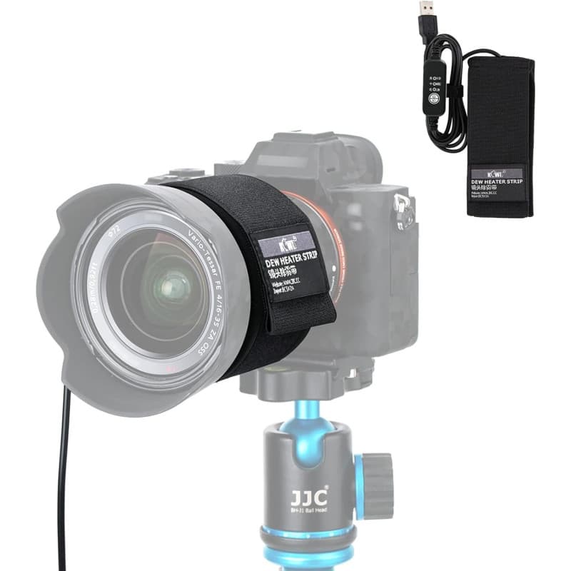 KIWIFOTOS USB Chauffe-Objectif Bande chauffante pour lentille avec régulateur de température pour Objectif d'appareil Photo Univ