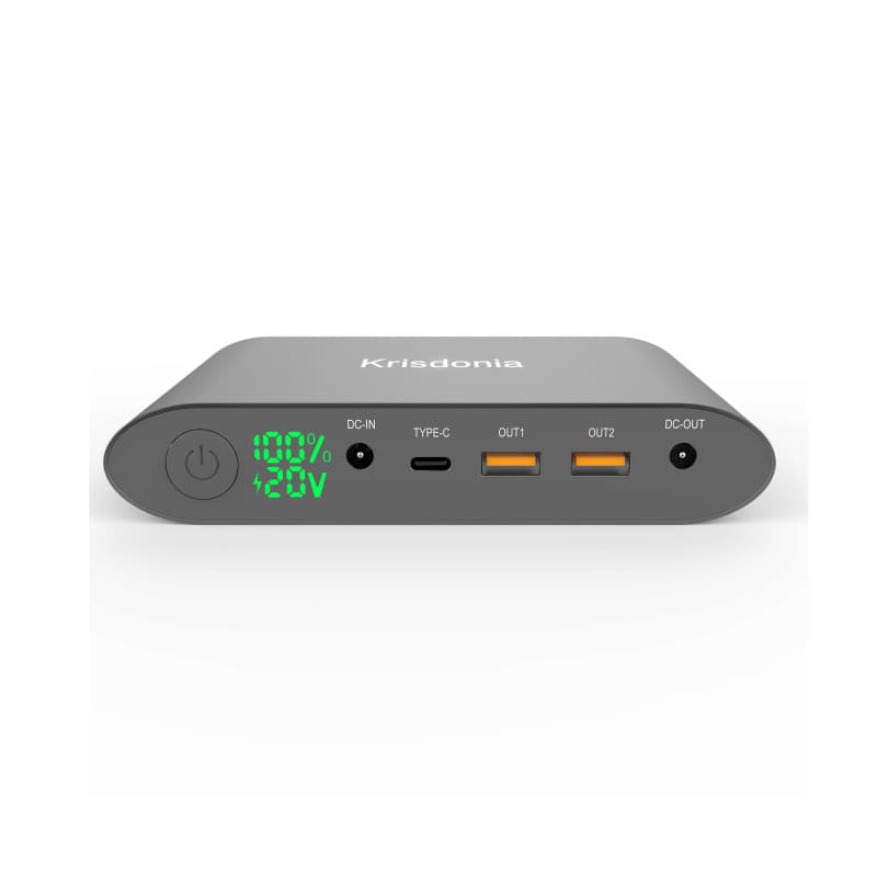 Krisdonia 25000mAh Power Pack Chargeur Portable Batterie Externe avec Double USB (Quick Charge 3.0)+Type-C+Sortie DC pour Ordina