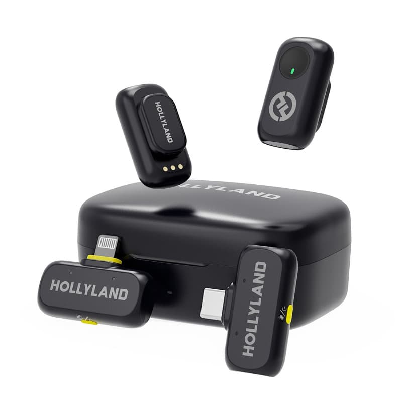 Hollyland Lark A1 Combo Micro-Cravate sans Fil pour iPhone et Android, 48 kHz/24 Bits, réduction Intelligente du Bruit 3 Niveaux