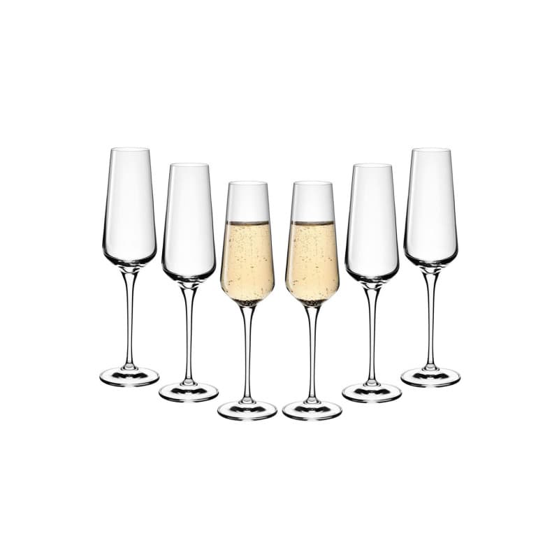 Gerlach 1760 Verres à champagne, lot de 6, 200 ml, verres à champagne, flûtes à champagne, verres à vin, passent au lave-vaissel