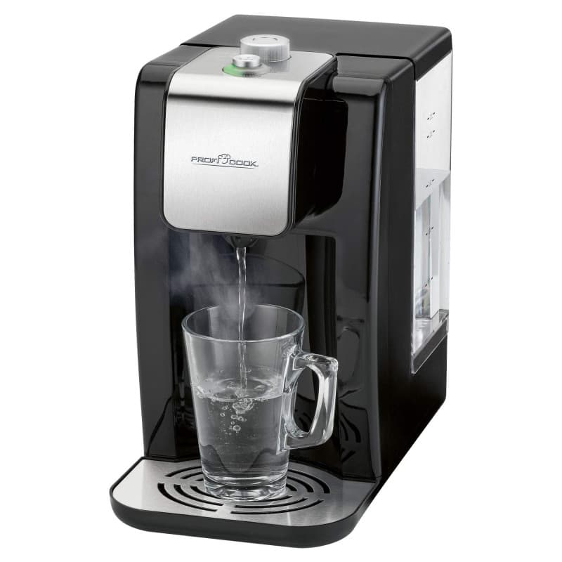 Distributeur d'eau chaude ProfiCook | eau chaude en 3 secondes | bouilloire électrique | capacité de 2,2 litres | boîtier en aci