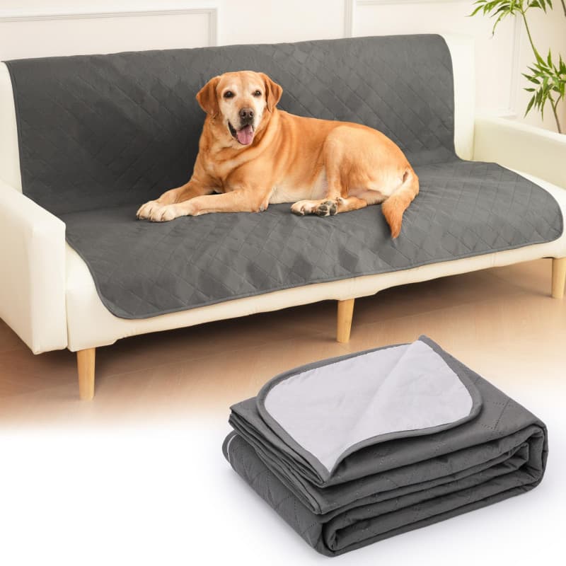 HezzLuv Housse de canapé imperméable pour chien et animal domestique - Lavable - Réversible - Anti-rayures - Résistante aux poil