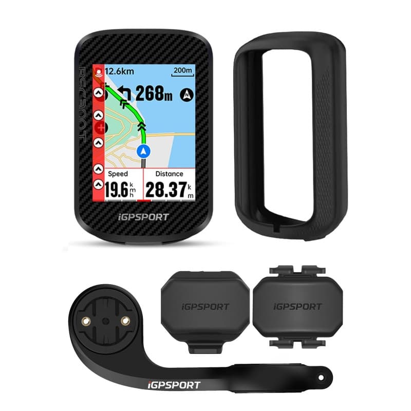 iGPSPORT BSC300T Compteur Velo 2,4’’ Couleur Écran Tactile GPS Velo Map Navigation 8 Go de Mémoire 130 Données Compatible Vélos