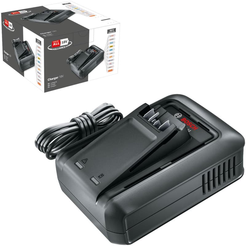 Bosch Chargeur Rapide AL 18V-44 (Système 18V, durée de Charge Batterie 2,0/2,5/4,0/6,0 Ah : 34/44/59/87 Min, avec Support Mural)