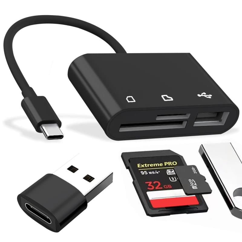Lecteur Carte SD USB c Adaptateur Carte SD Carte SD Switch,lecteurs de Carte mémoire externes Lecteur de Carte SD USB avec OTG p