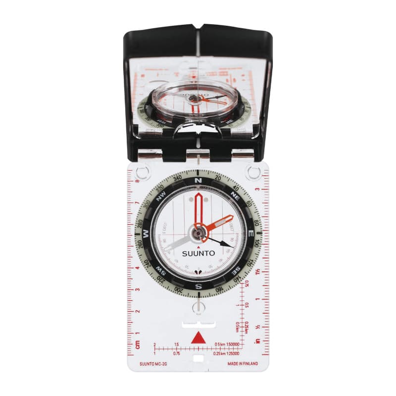 SUUNTO MC-2 Boussole de Navigation Professionnelle, Compass d'Orientation Multifonction avec Loupe Intégrée à la Plaquette, Décl