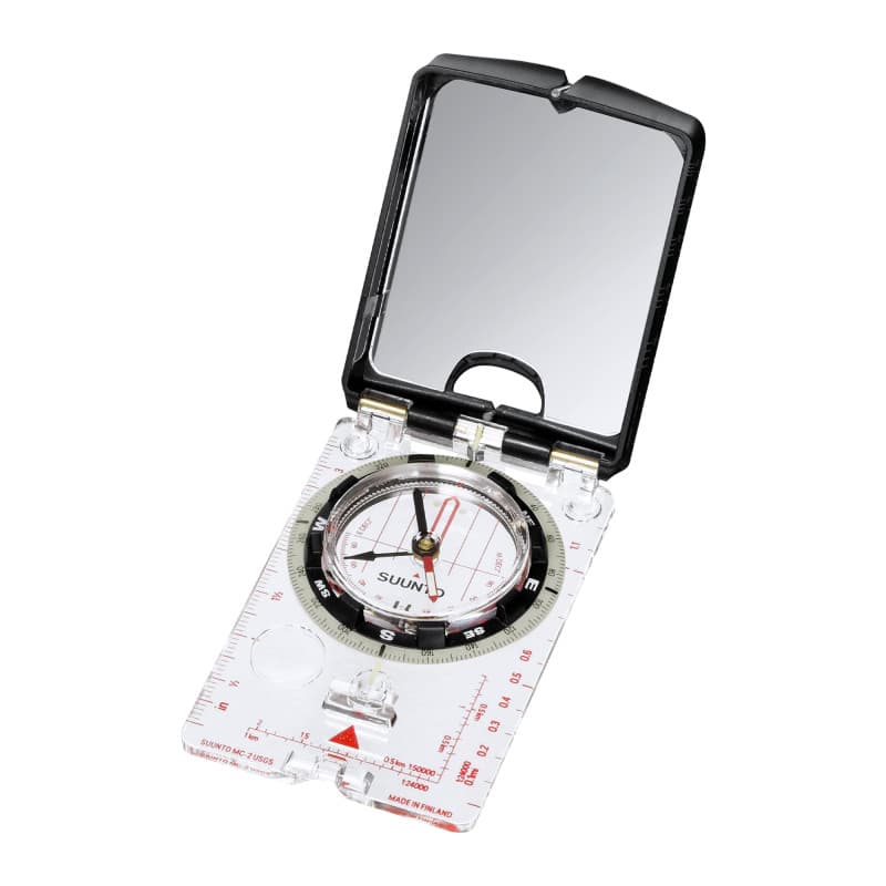 SUUNTO MC-2 Boussole de Navigation Professionnelle, Compass d'Orientation Multifonction avec Loupe Intégrée à la Plaquette, Décl