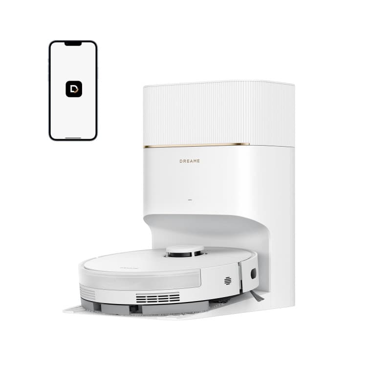 dreame D20 Pro Plus Robot Aspirateur 2-en-1, 13 000 Pa, Double Brosse, Auto-Vidage, Laser Navigation, Capteur Distance, Poils d’