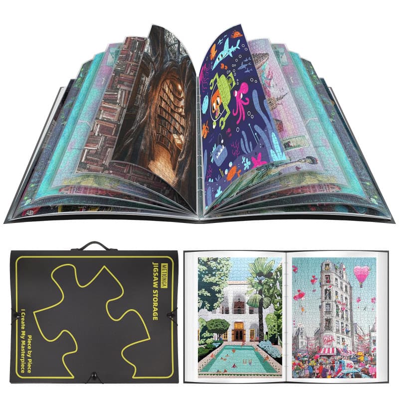 Metionga Rangement Puzzle avec 25 Poches, Classeur Puzzle 1000 pièces, Organiseur de Puzzles de Grande Capacité Portable, Access