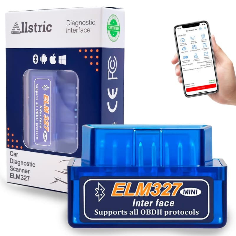 Allstric® Obd2 Diagnostic Voiture Multimarque. Elm 327 Outils Diagnostics système Moteur OBD-II. OBD2 Bluetooth Original pour Di