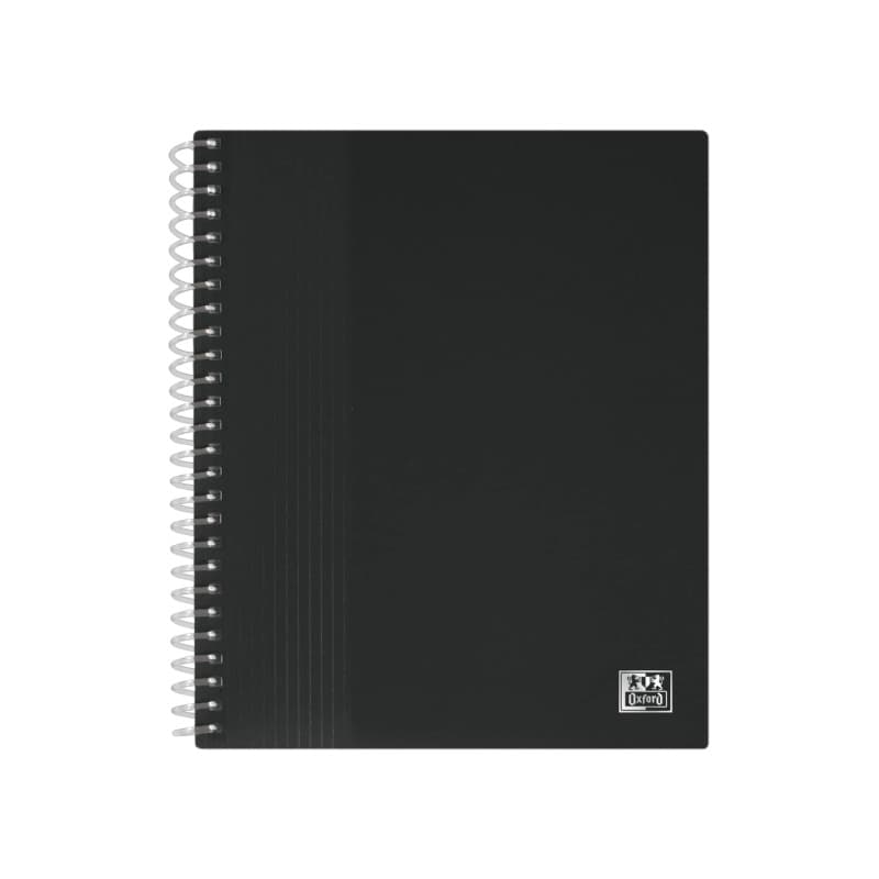 OXFORD Porte fiches bristol A5 School Life 80 vues / 40 pochettes Couverture Polypro Noir