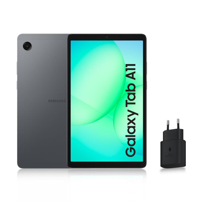 Samsung Galaxy Tab A11 8.7" WiFi 128 Go, Tablette Android, RAM 8 Go, Son 3D, Gris, Chargeur Secteur Rapide 25W Inclus, Version F