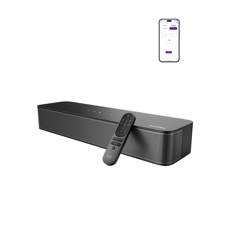 ULTIMEA 2.1ch Barre de Son TV Tout-en-Un, Puissance Crête 132W, Caisson de Basses Intégré, Barre de Son PC/Jeux, App Contrôle, 1