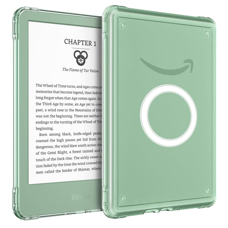 MoKo Étuis pour 6" Kindle(11e Génération-2024/2022), Ultra Fin avec Recharge sans Fil Bordure en TPU Souple EntièRement Recouver