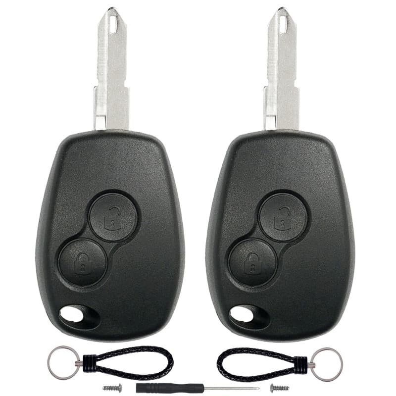 SUPALAND Coque Clé 2 pièces 2 Boutons Compatible pour Dacia Duster Sandero Logan Lodgy Renault Modus Clio Kangoo Twingo pour Ope