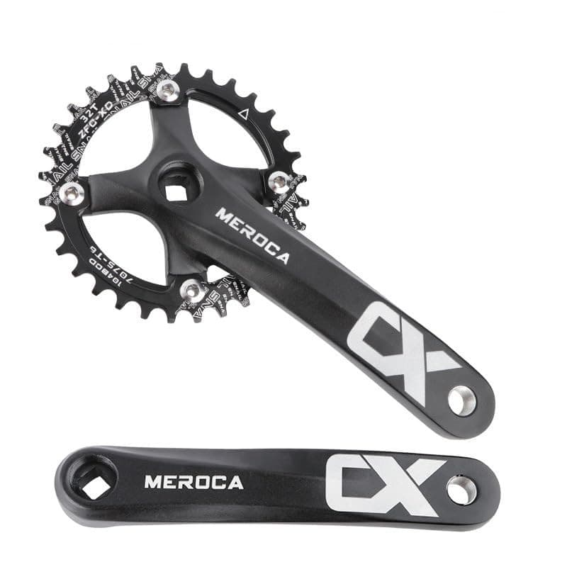 Pédalier VTT, Pédalier MTB à cône carré avec Bras de 170mm 104 BCD, Compatible avec Les vélos Mono-Vitesse et Les vélos 8/9/10/1