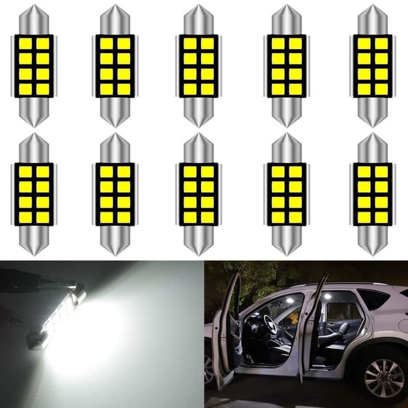 KATUR Festoon C5W Ampoules LED 36mm Lumière Blanche Canbus sans Erreur pour B MW E39 E36 E46 E90 Lumière intérieure Plafonnier L