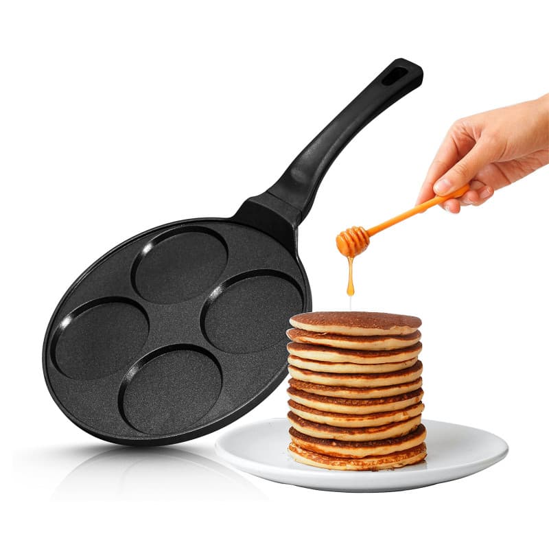 INTIGNIS Poêle à frire antiadhésive avec revêtement en céramique 27 cm pour mini-crêpes | Mini Uthappam | Mini crêpes | Faire fr