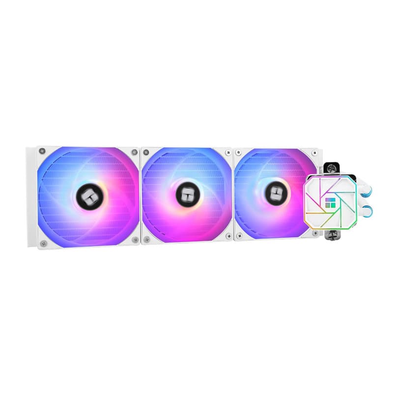 Thermalright Aqua Elite 360 Blanc V3 Refroidisseur de processeur liquide 360 rangées, 3 ventilateurs PWM 120 mm, roulements S-FD