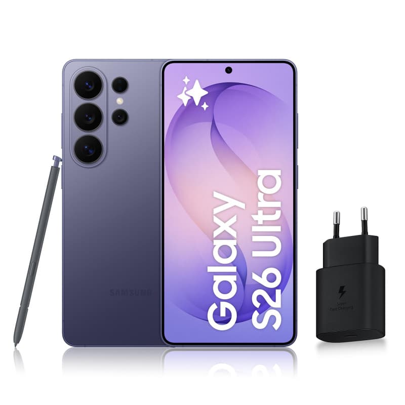 Samsung Galaxy S26 Ultra, Smartphone Android 5G avec Galaxy AI, 256 Go, Chargeur Secteur Rapide 25W Inclus, Smartphone déverroui