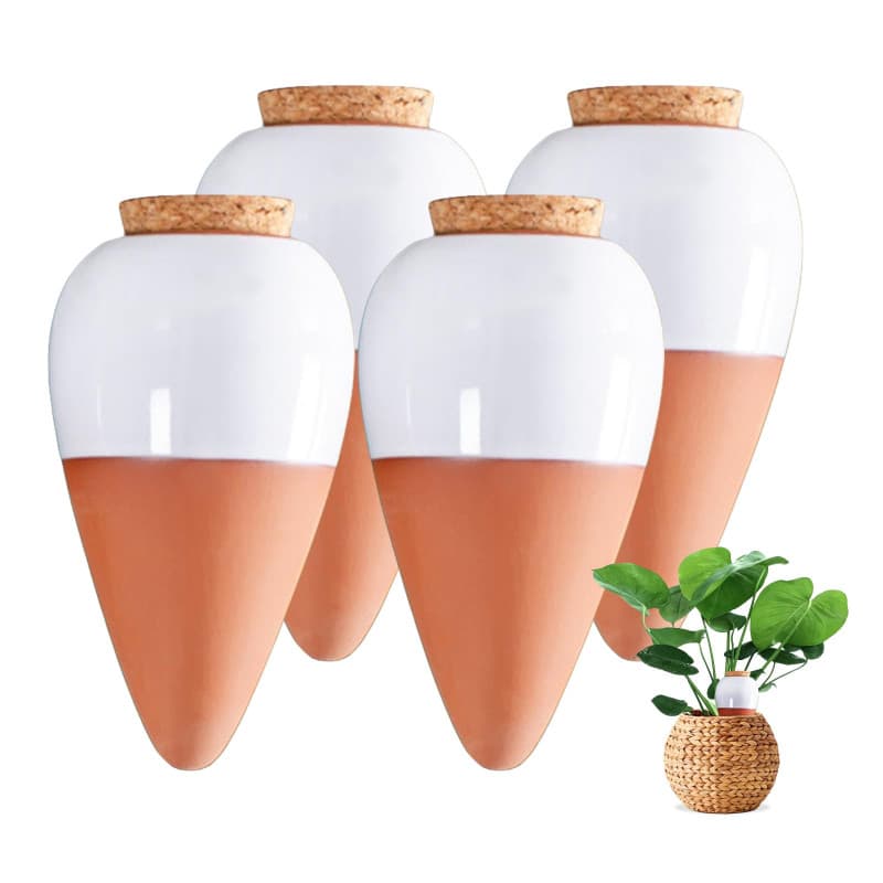 Ollas Terre Cuite à Planter, Oyas a Planter Terre Cuite, Arrosage Automatique et Ecologique pour Plante d'Intérieur et d'Extérie