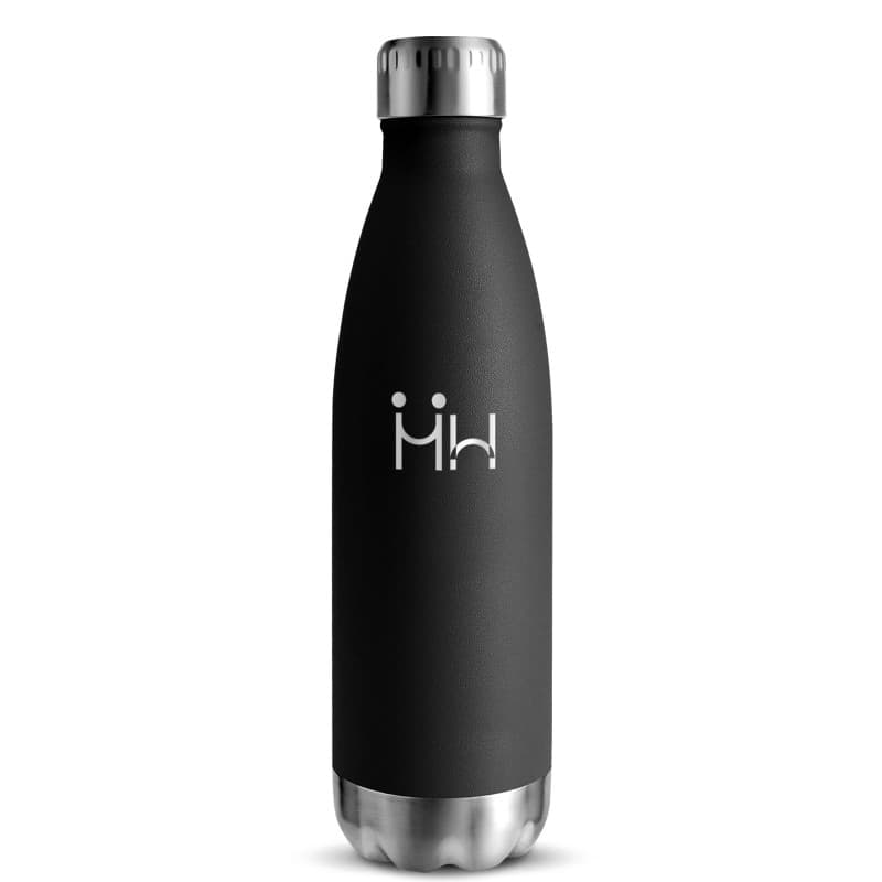 Mulbijeo Gourde Isotherme 500ML, Acier Inoxydable 18/8, Bouteille Isotherme, Sans BPA Metal, Gourde Inox Enfant, Étanche Double