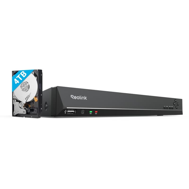 Reolink 4K PoE NVR 16 Canaux Caméra de Sécurité à Domicile Enregistrement de Vidéo avec Disque Dur de 4To Supportez 16MP/12MP/8M