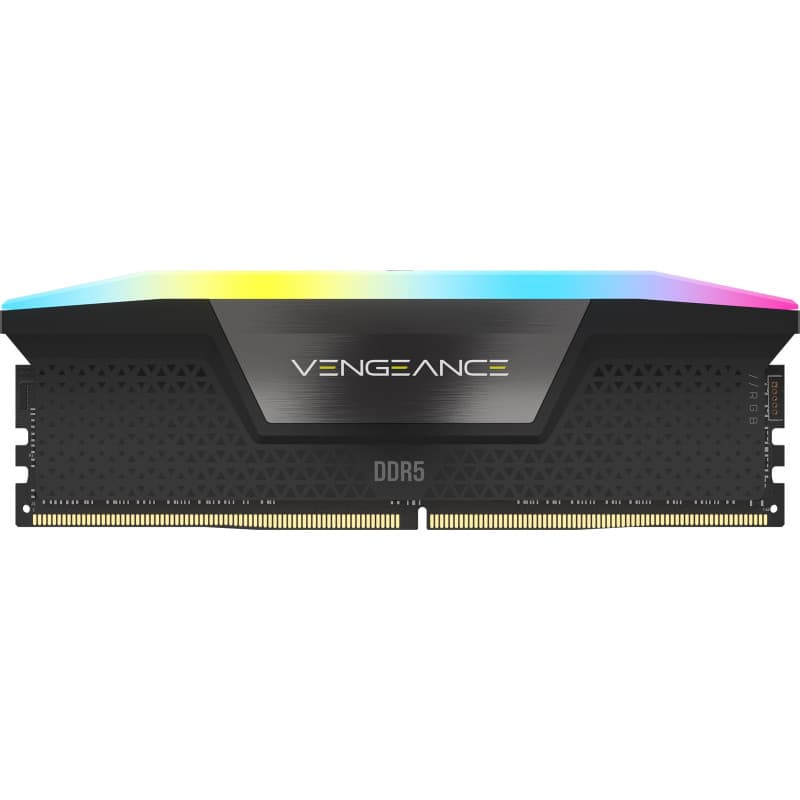 CORSAIR Vengeance RGB DDR5 RAM 8Go (1x8Go) 5200MHz CL40-40-40-77 1.25V Intel XMP 3.0 Mémoire pour Ordinateur de Bureau – Noir (C