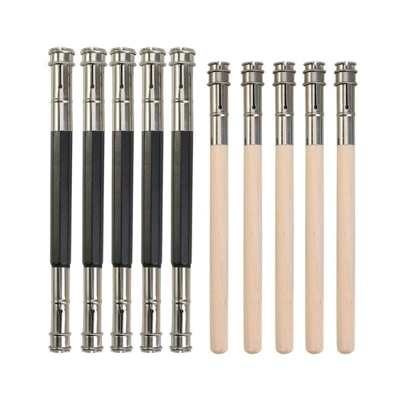 Liitata Art Lot de 10 rallonges de crayon réglables à double tête pour crayons d'école, crayons de carbone, étudiants, croquis,