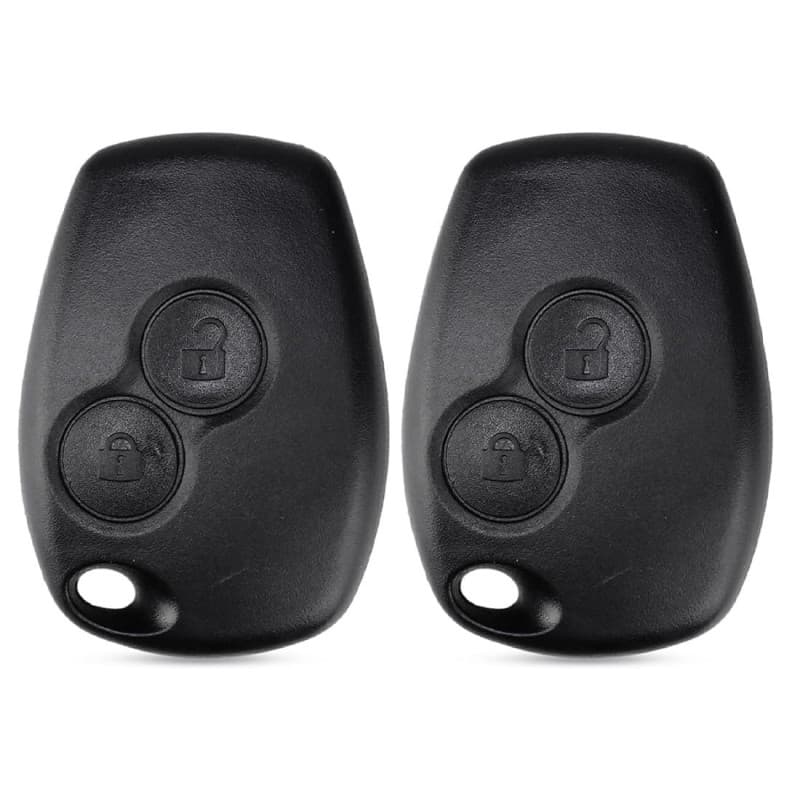 NJCXOLA Boitier de clé 2 Boutons sans Lame Compatible avec Renault Clio 3, Twingo 2, Master 3, Kangoo 2, Trafic et Modus | Coque