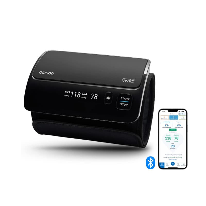 OMRON EVOLV Appareil tension artérielle bras – Conception tout-en-un – Tensiomètre bras avec détection de pulsation cardiaque ir