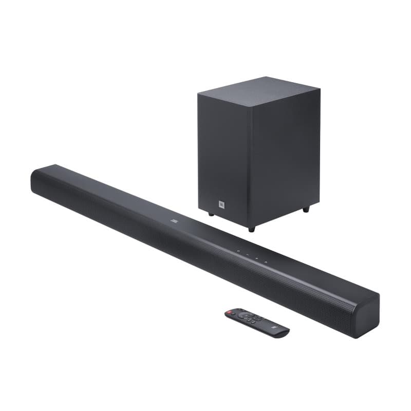 JBL Cinema SB 550, Barre de son 3.1 canaux avec caisson de basses sans fil, connexion HDMI ARC, Dolby Audio, musique sans fil en