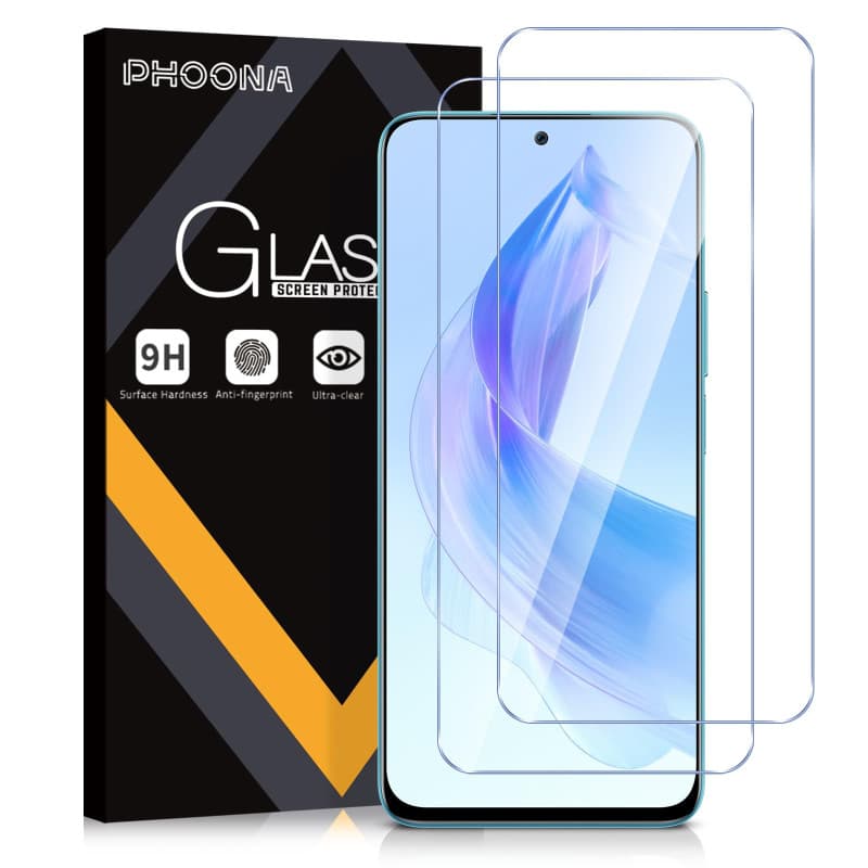 Phoona Verre Trempé pour Honor 90 Lite 5G, Lot de 2 Vitre Film Protection écran Compatible avec Honor 90 Lite, Dureté 9H, Ultra