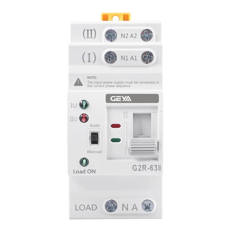GEYA Miniature Commutateur de transfert automatique à double alimentation Le sélecteur électrique commute une alimentation inint
