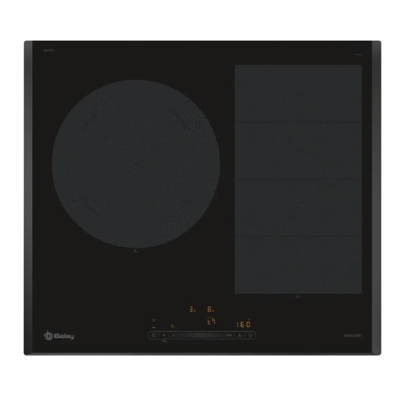 Plaque à Induction Balay 60 cm avec Flex Induction et Fonction Sprint - Noir