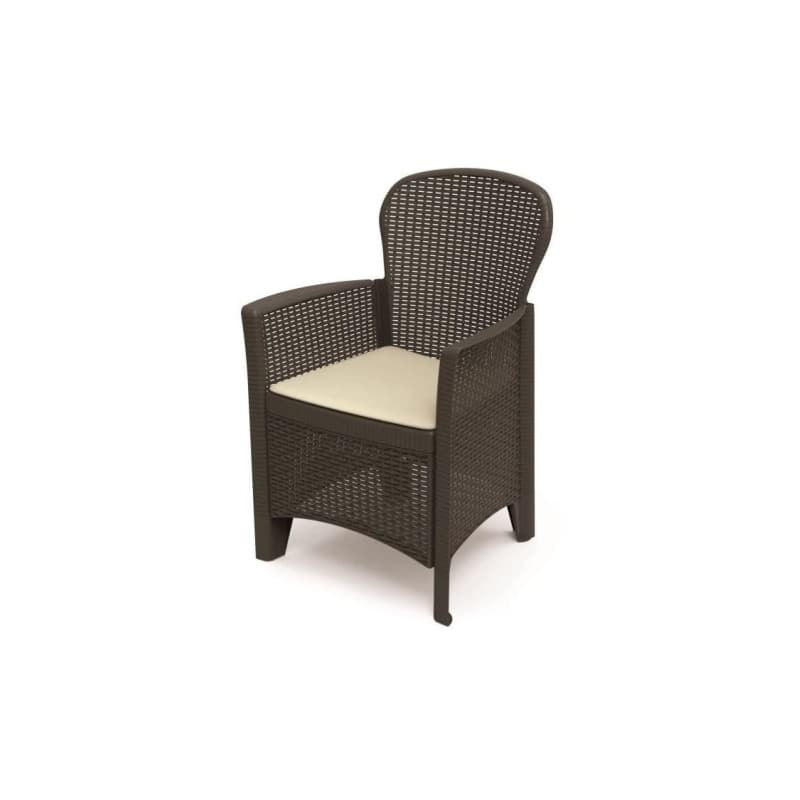 Fauteuil Anthracite Folia - Ipae Progarden, Effet Rotin Léger